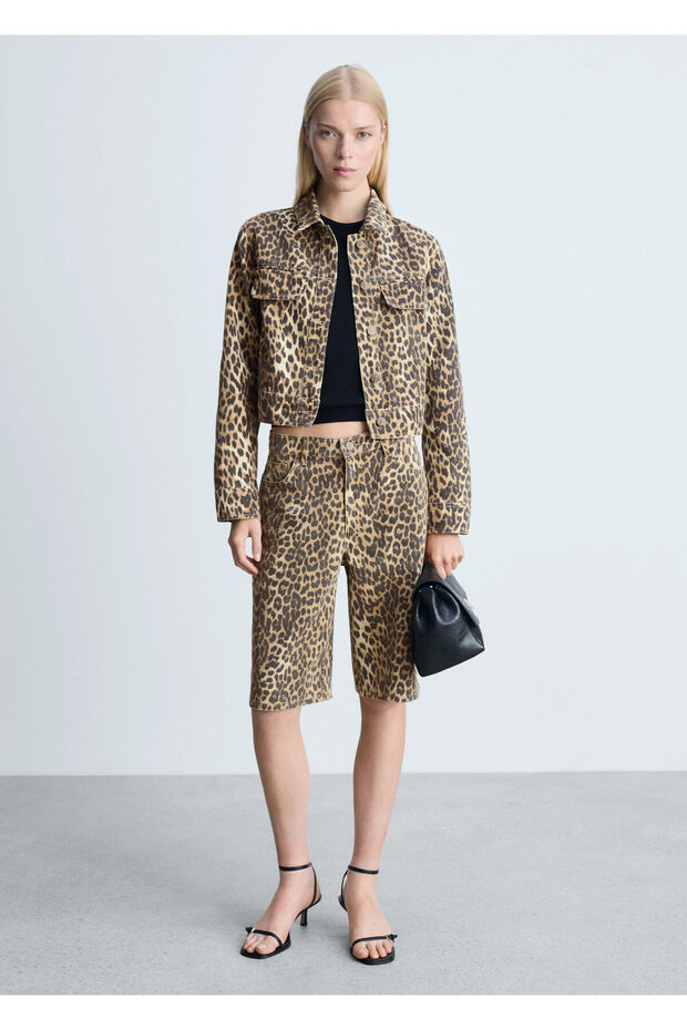 Leopar Desenli Ceket 77096752 - 9