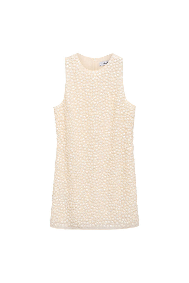 Boncuklu kısa elbise - 2