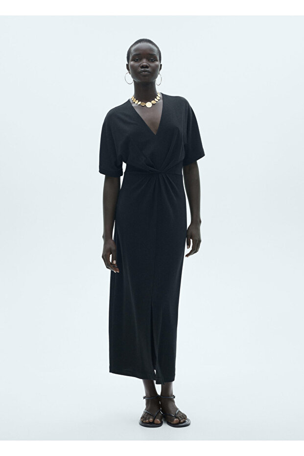 Siyah Kadın Elbise 77087666 - 1