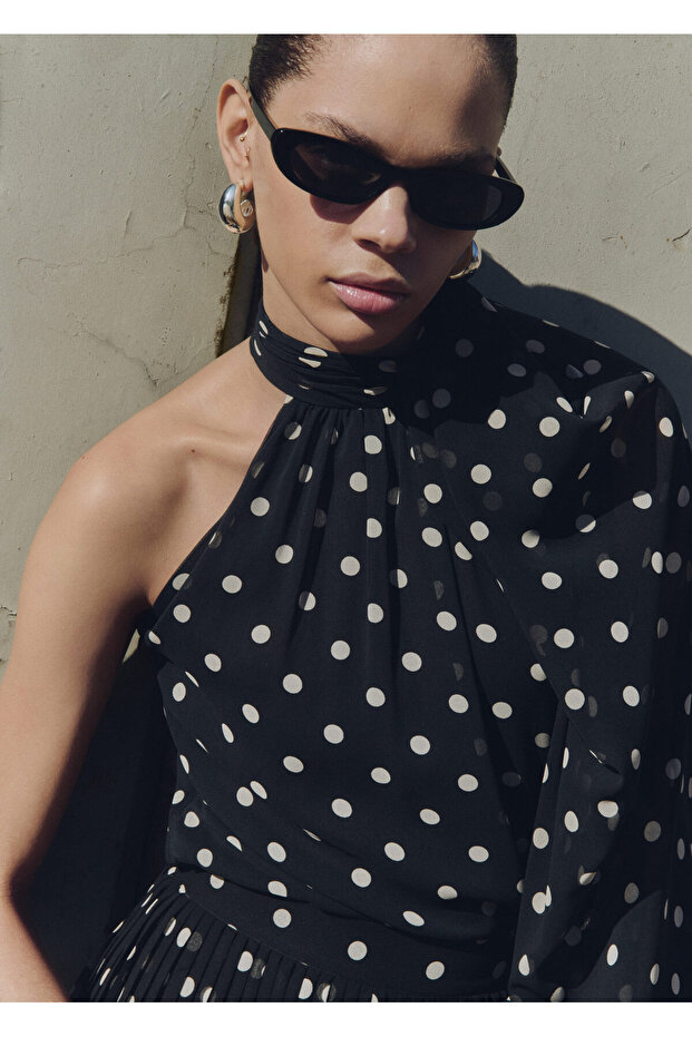 Asimetrik puantiyeli bluz - 5