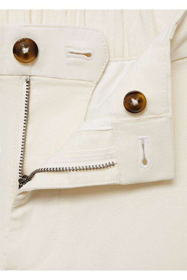 Kırık Beyaz Erkek Şort & Bermuda 77240564 - 3