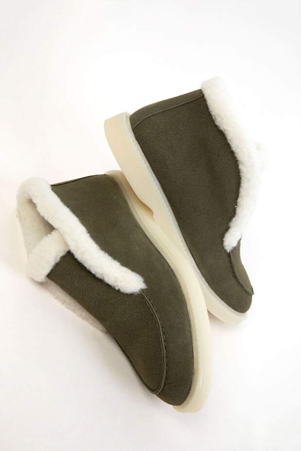 Haki Süet Kadın Bot&Bootie 20890 - 8