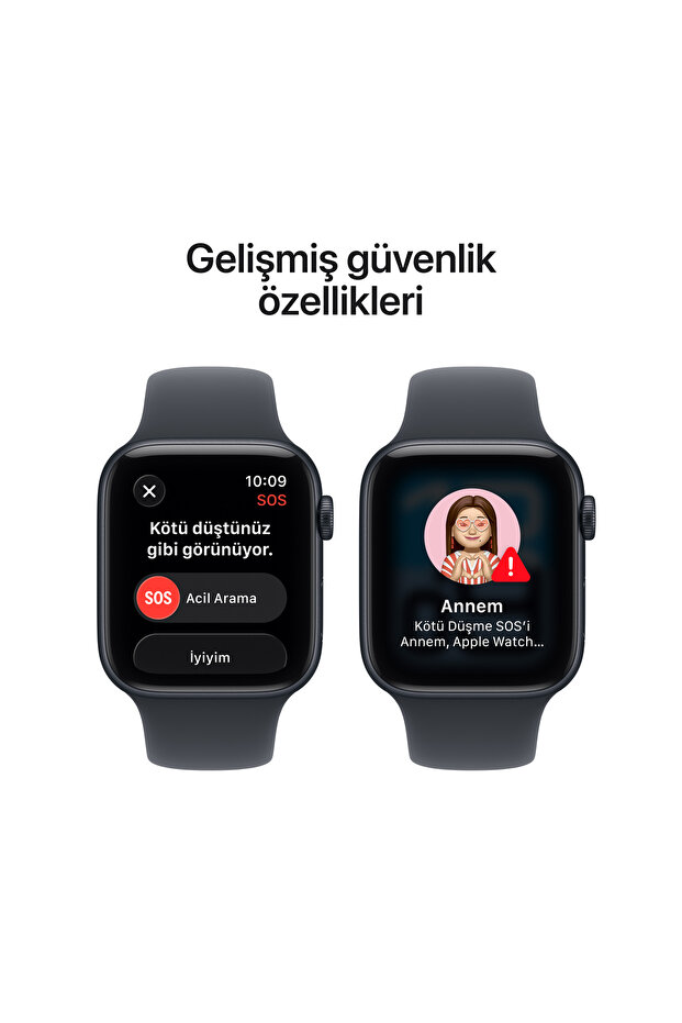 Watch SE 3 GPS, 44mm Gece Yarısı Alüminyum Kasa ve Gece Yarısı Spor Kordon - S/M - 7