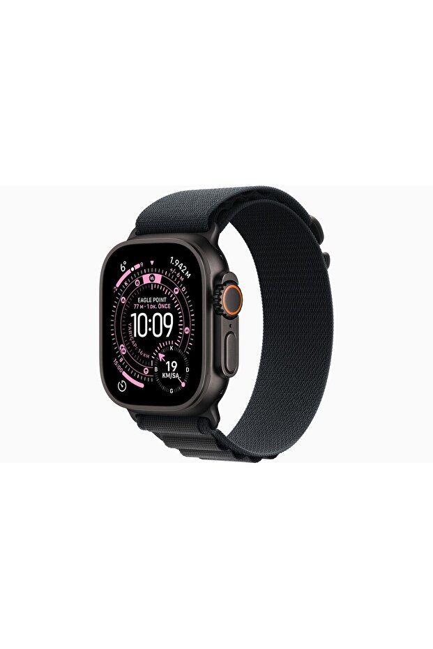Watch Ultra 3 GPS + Cellular, 49 mm Siyah Titanyum Kasa ve Siyah Alpine Loop - Orta Boy