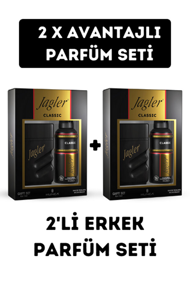 Classic 2 Adet Erkek Parfüm Seti ( 2 X 90 ml Edt Parfüm + 2 X 150 ml Deodorant ) - 1