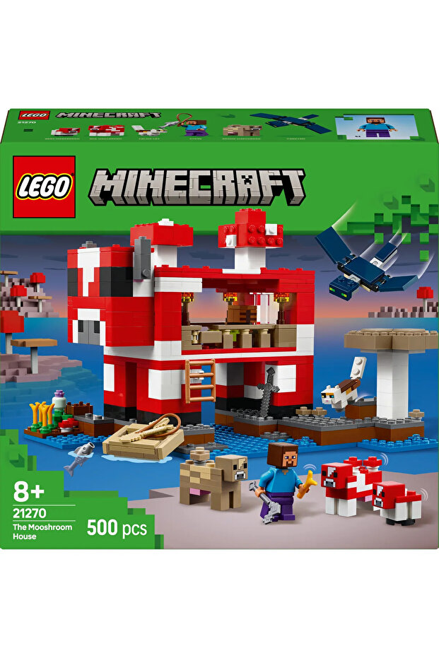® Minecraft® Mooshroom Evi 21270 - 8+ Çocuklar için Yaratıcı Oyuncak Yapım Seti (500P) - 4