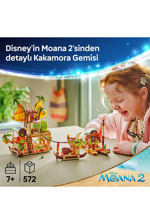 ® ǀ Disney Moana 2 Kakamora Gemisi 43258 - 7+ Çocuklar için Oyuncak Yapım Seti (572P) - 6