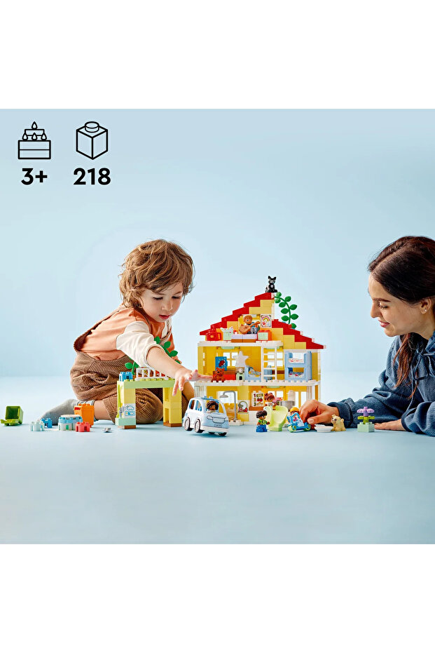 ® DUPLO® Kasabası 3’ü 1 Arada Aile Evi 10994 - 3+ Çocuklar için Eğitici Oyuncak Yapım Seti (218P) - 6