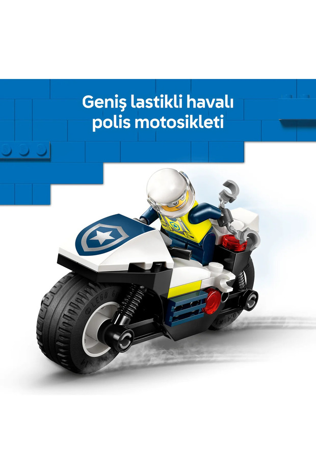 ® City Polis Motosikleti Takibi 60455 - 4+ Çocuklar için Yaratıcı Oyuncak Yapım Seti (65P) - 9
