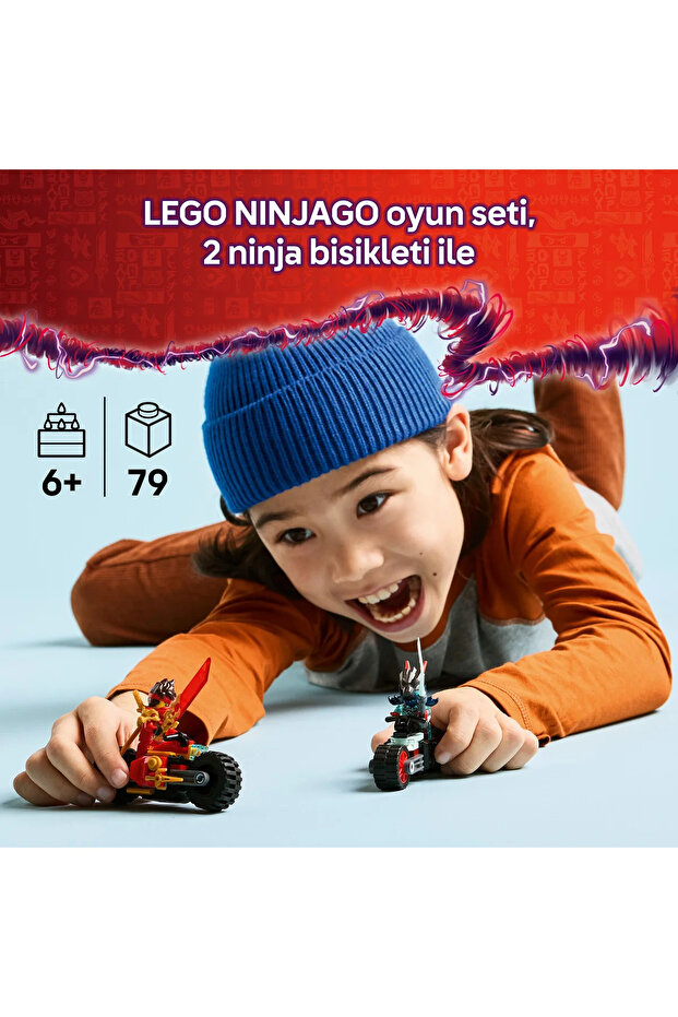 ® NINJAGO ® Kai'nin 2 Ninja Bisiklet Oyuncaklı Motosiklet Hız Yarışı Oyun Seti 71838 - 6