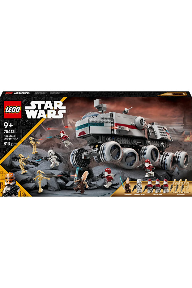 ® Star Wars Cumhuriyet Juggernaut 75413 – 9+ Yaş için Yaratıcı Oyuncak Yapım Seti (813 Parça) - 4