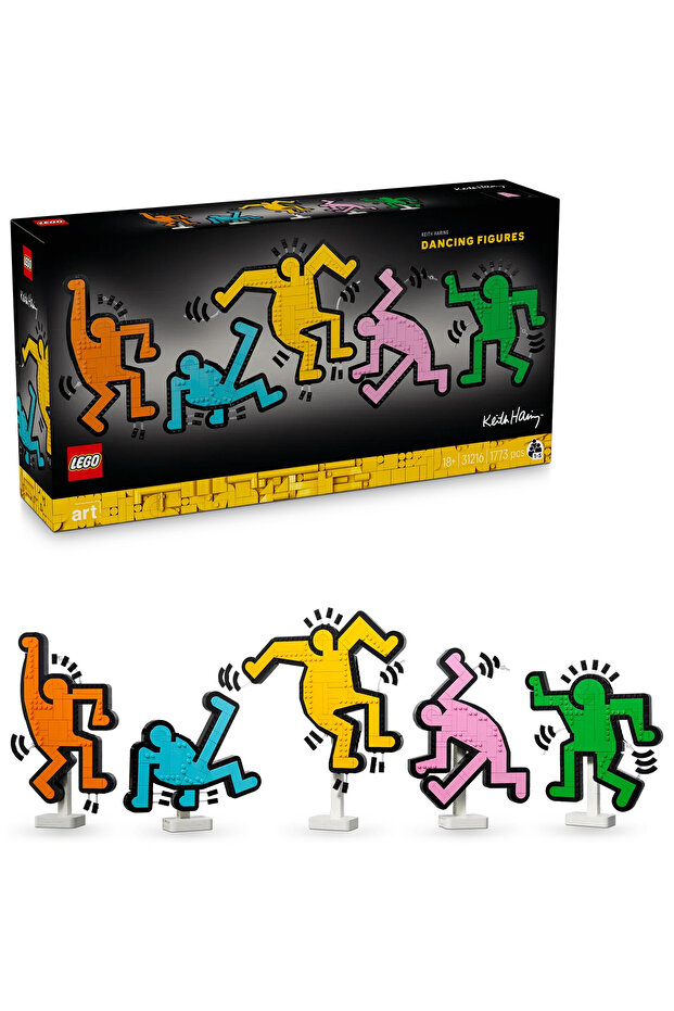 ® Art Keith Haring – Dans Eden Figürler 31216 - Yetişkinler için Model Yapım Seti (1773 Parça) - 1