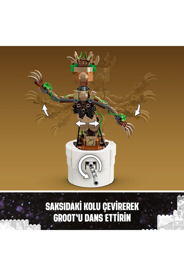 ® Marvel Dans Eden Groot 76297 - 10+ Yaratıcı Oyuncak Yapım Seti (459Parça) - 7