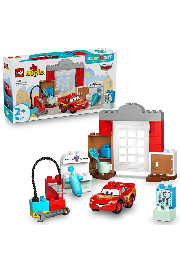 ® DUPLO®│Disney vePixar Arabalar McQueen’in Doc’un Garajını Ziyareti 10456 - 2+ Oyuncak Seti (35P) - 1