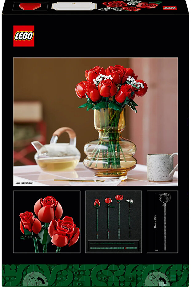 ® Botanicals Gül Buketi 10328 - Yetişkinler İçin Yaratıcı Çiçek Model Yapım Seti (822 Parça) - 5