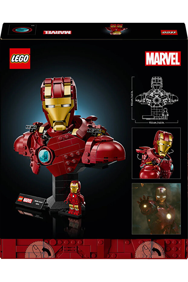® ǀ Marvel Iron Man MK4 Büstü 76327 - Yetişkinler için Koleksiyonluk Model Yapım Seti (436P) - 5