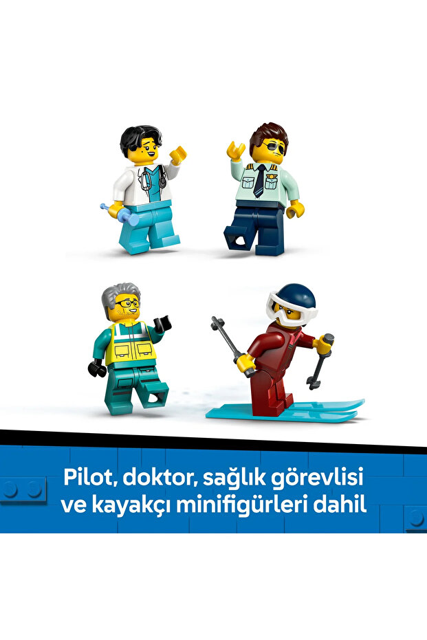 ® City Acil Hava Ambulans Uçağı 60465 - 6+ Çocuklar için Yaratıcı Oyuncak Yapım Seti (403P) - 10