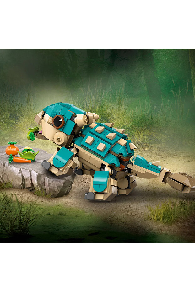 ® Jurassic World Yavru Bumpy: Ankylosaurus 76962- 7+ Çocuklar için Yaratıcı Oyuncak Yapım Seti(358P) - 7