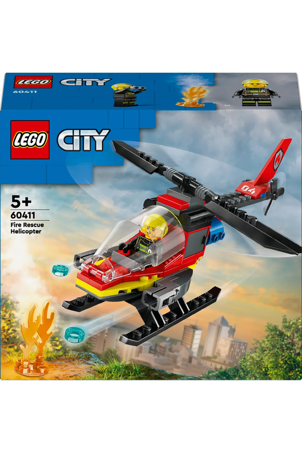 ® City İtfaiye Kurtarma Helikopteri 60411 - 5+ Çocuklar için Yaratıcı Oyuncak Yapım Seti (85 P) - 4