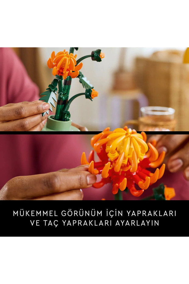 ® Botanicals Krizantem 10368 – Yetişkinler için Dekoratif Çiçek Modeli Yapım Seti (278 Parça) - 9