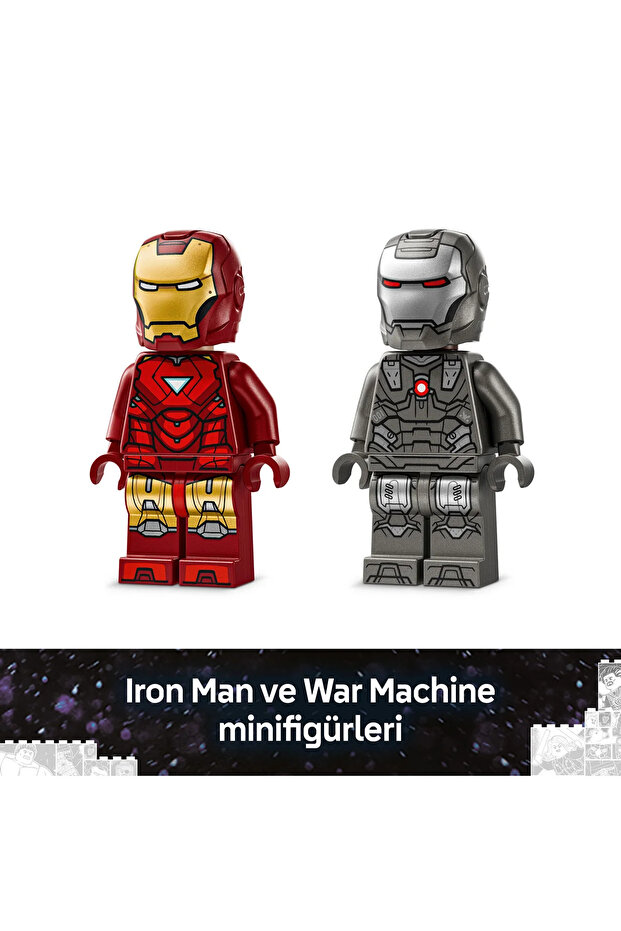 ® ǀ Marvel Iron Man ve War Machine, Hammer 76320 - 7 Yaş ve Üzeri için Oyuncak Yapım Seti (204p) - 8