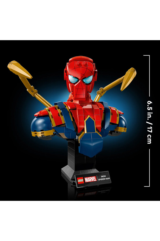 ® ǀ Marvel Iron Örümcek Adam Büstü 76326 – Yetişkinler için Dekoratif Yapım Seti (379 Parça) - 11