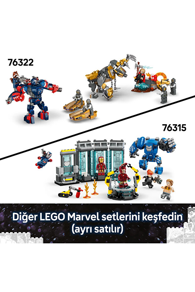 ® ǀ Marvel Iron Man ve War Machine, Hammer 76320 - 7 Yaş ve Üzeri için Oyuncak Yapım Seti (204p) - 10