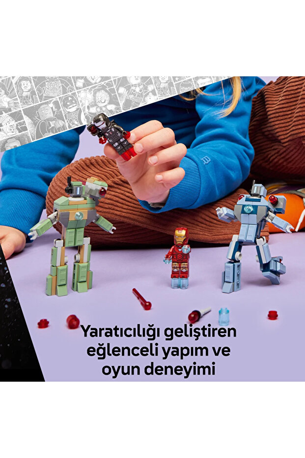 ® ǀ Marvel Iron Man ve War Machine, Hammer 76320 - 7 Yaş ve Üzeri için Oyuncak Yapım Seti (204p) - 7
