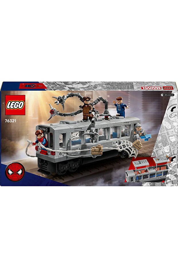 ® ǀ Marvel Örümcek Adam ile Doktor Oktopus Metro Sahnesi 76321 – 9+ için Oyuncak Seti (393p) - 5