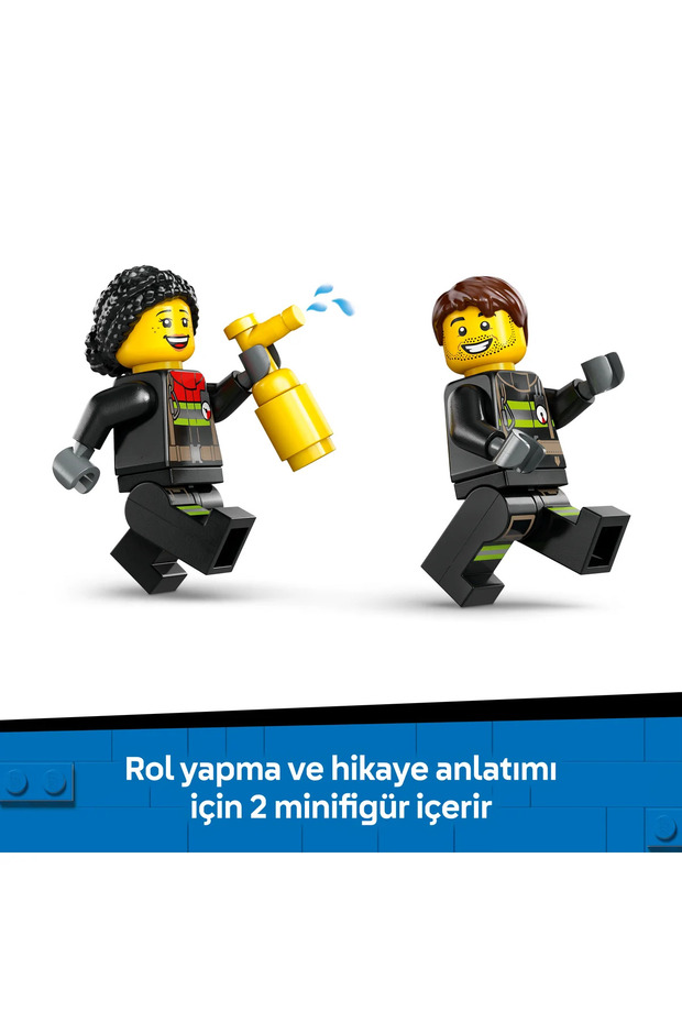 ® City Merdivenli İtfaiye Kamyonu 60463 - 4+ Yaratıcı Oyuncak Yapım Seti (82Parça) - 10