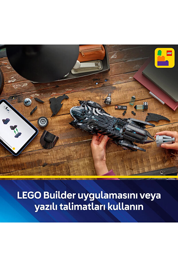 ® DC Batman Batman Forever Batmobile 76304 - 12+ Yaş İçin Oyuncak Yapım Seti (909 Parça) - 9