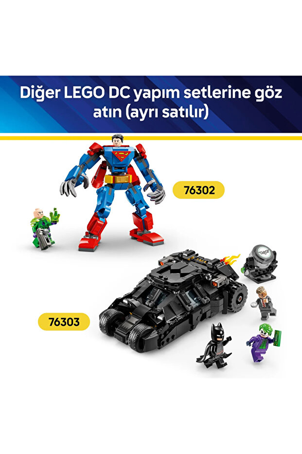 ® DC Batman Batman Forever Batmobile 76304 - 12+ Yaş İçin Oyuncak Yapım Seti (909 Parça) - 10