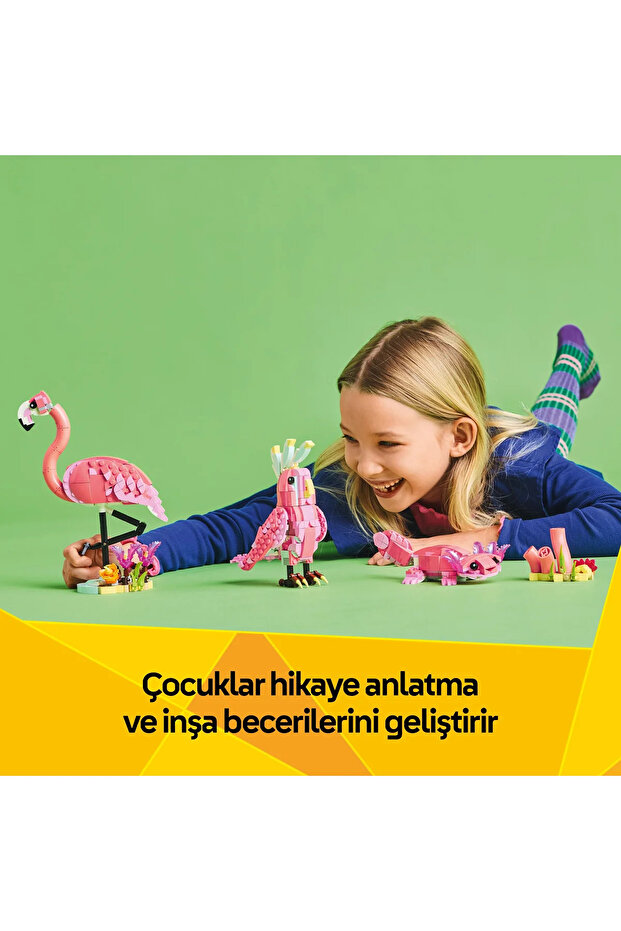 ® Creator 3’ü 1 Arada Vahşi Hayvanlar:Pembe Flamingo 31170 - 8+ Oyuncak Yapım Seti (288Pr) - 9