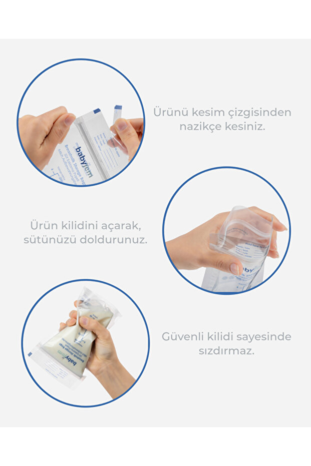 25 Adet Süt Saklama Poşeti - 5
