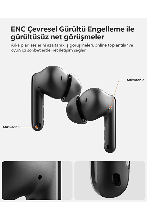 Audio TWS S10 Bluetooth Kablosuz Kulaklık ANC Aktif Gürültü Engelleme 30 Saat Pil Beyaz - ASD07962 - 9