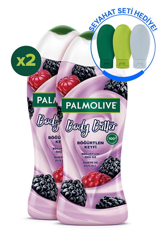 Body Butter Böğürtlen Keyfi Banyo ve Duş Jeli 500 ml x 2 Adet + Seyahat Kiti Hediye - 2
