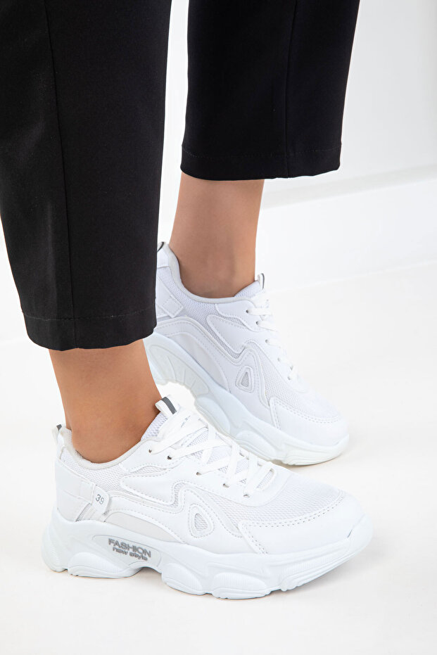 Białe tenisówki damskie 17834 - 2