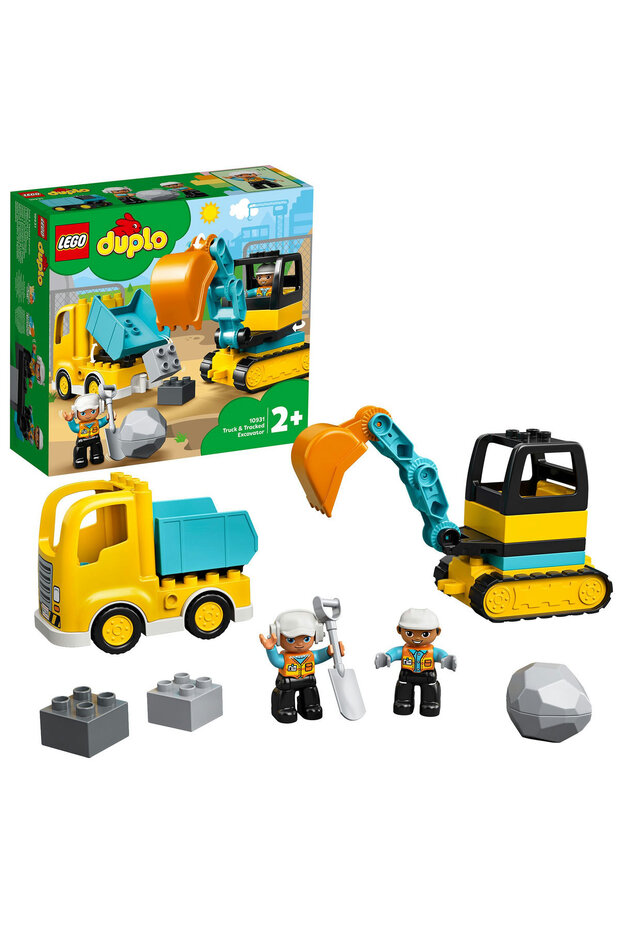 ® DUPLO® Town Kamyon ve Paletli Kazıcı 10931 - 2+ Eğitici Oyuncak Yapım Seti (20Parça) - 1