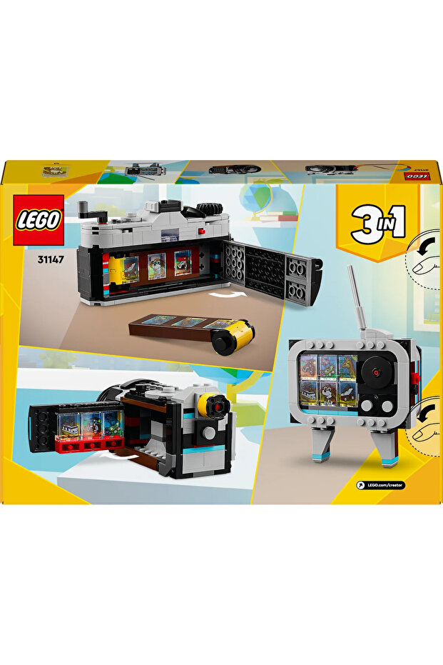 ® Creator 3’ü 1 Arada Retro Fotoğraf Makinesi 31147 - 8+ Yaratıcı Oyuncak Yapım Seti (261P) - 5