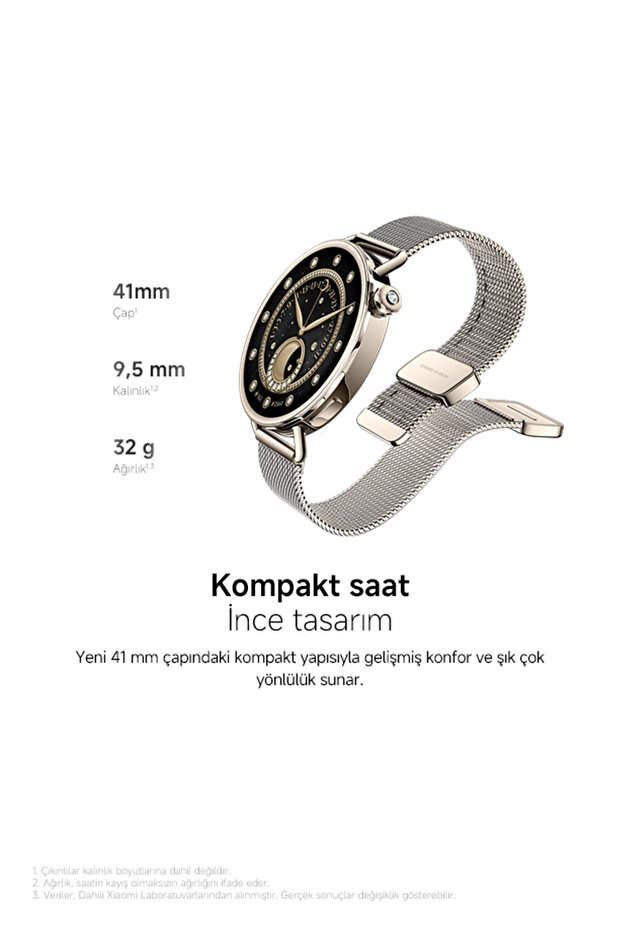 Watch S4 41mm Akıllı Saat Siyah Floroelastomer Kauçuk Kayış (Xiaomi Türkiye Garantili) - 12