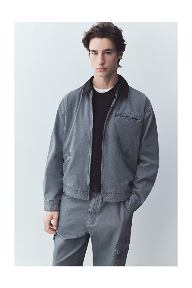 Мъжка работна яке от деним - 1
