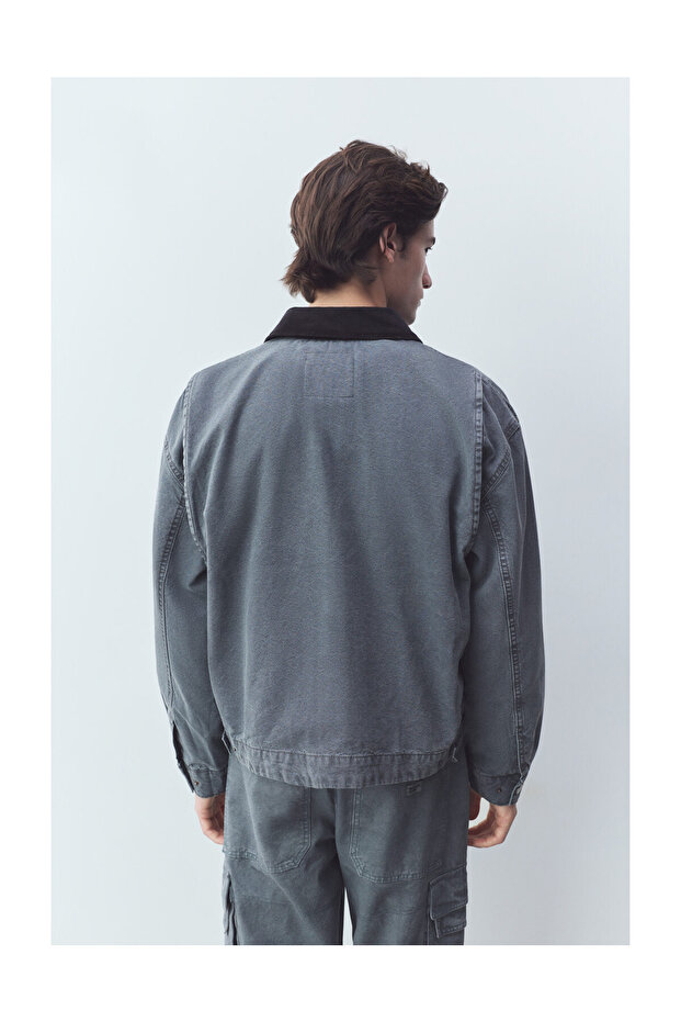 Мъжка работна яке от деним - 4