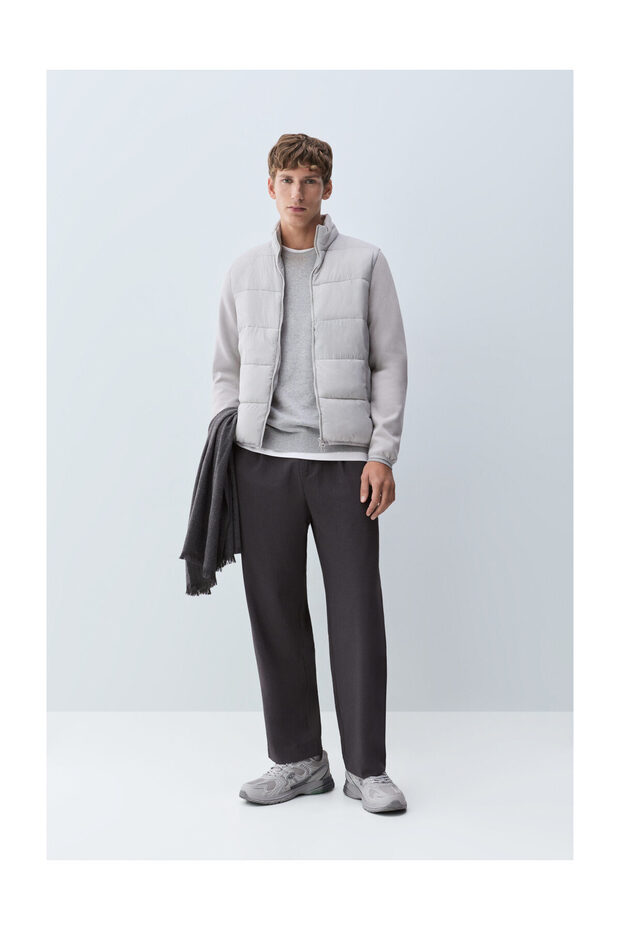 Férfi interlock anyagú, bélelt kabát - 8