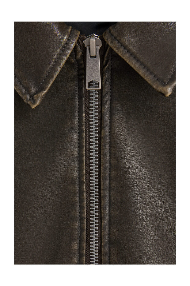 Man Leather Effect Jacket - 17