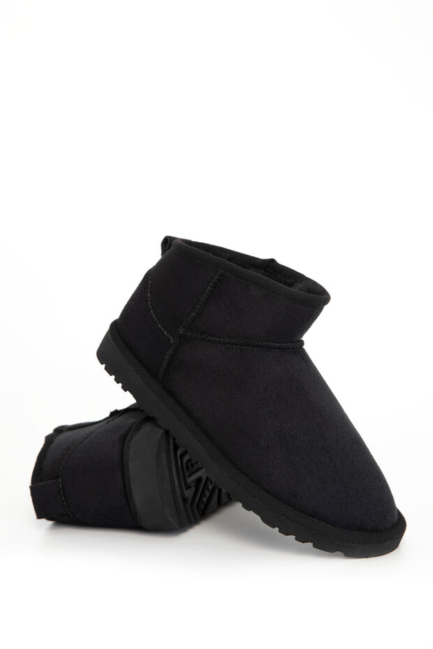 Siyah Süet Kadın Bot & Bootie 20024 - 4