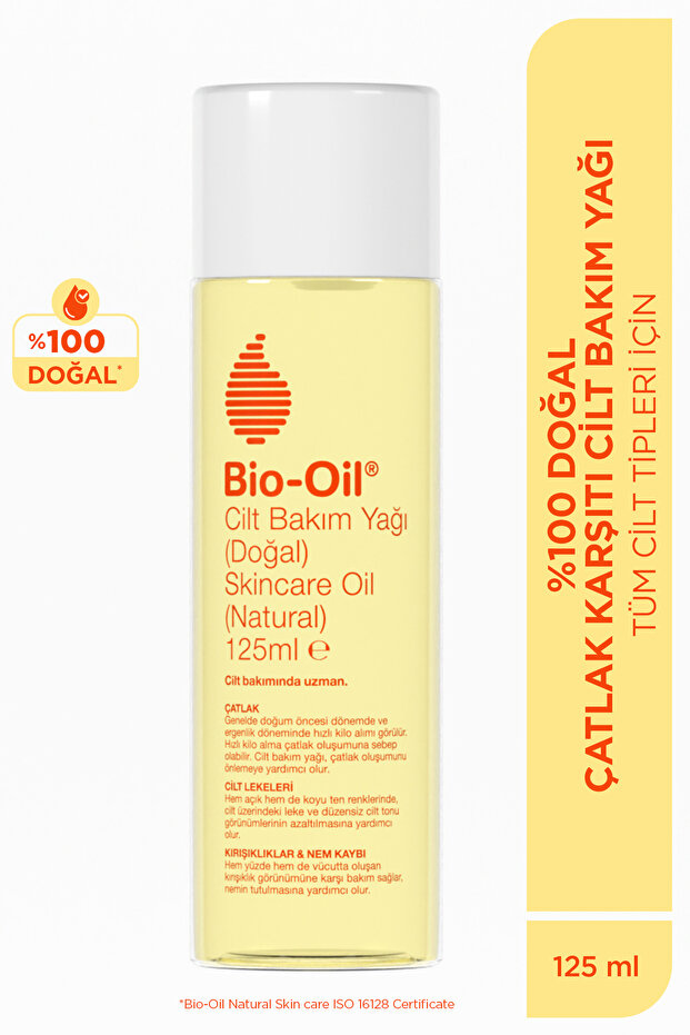 Bio-Oil %100 Natural Çatlak Karşıtı Nemlendirici Cilt Bakım Yağı - Leke Karşıtı Bakım Yağı 125ml