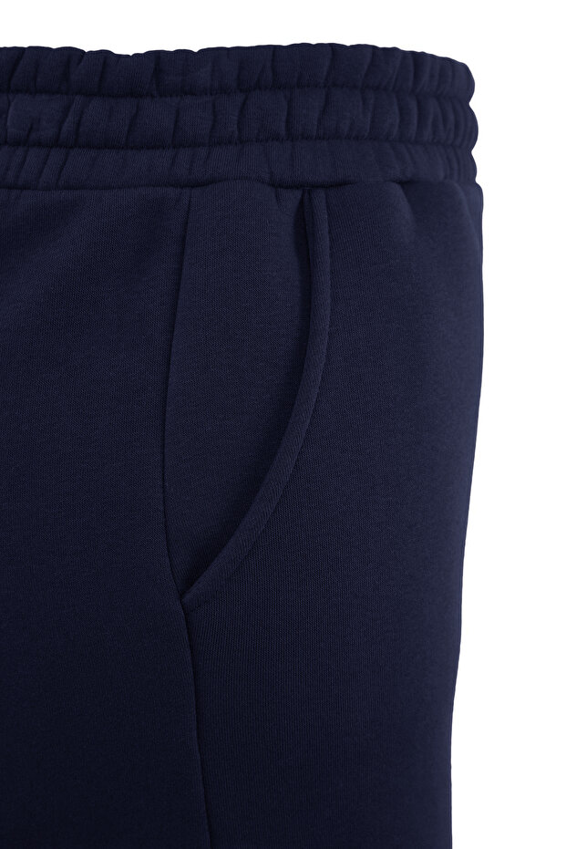 Lacivert Kalın İçi Polarlı Fermuarlı Dik Yaka Jogger Örme Eşofman Takımı TBBAW26TS00003 - 7