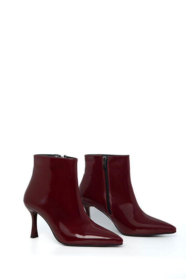 Bordo Rugan Kadın Bot & Bootie 21027 - 4