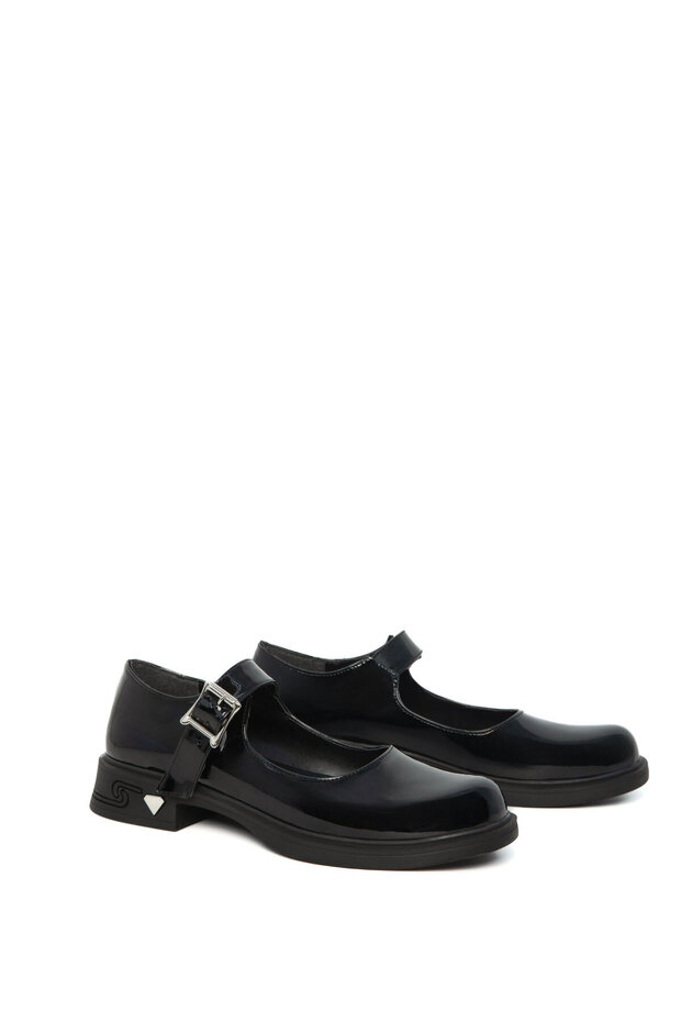 Siyah Rugan Kadın Loafer Ayakkabı 21057 - 3