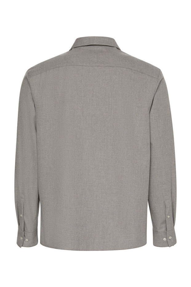 Ls Solid Silk Wool Easy Shirt - 2